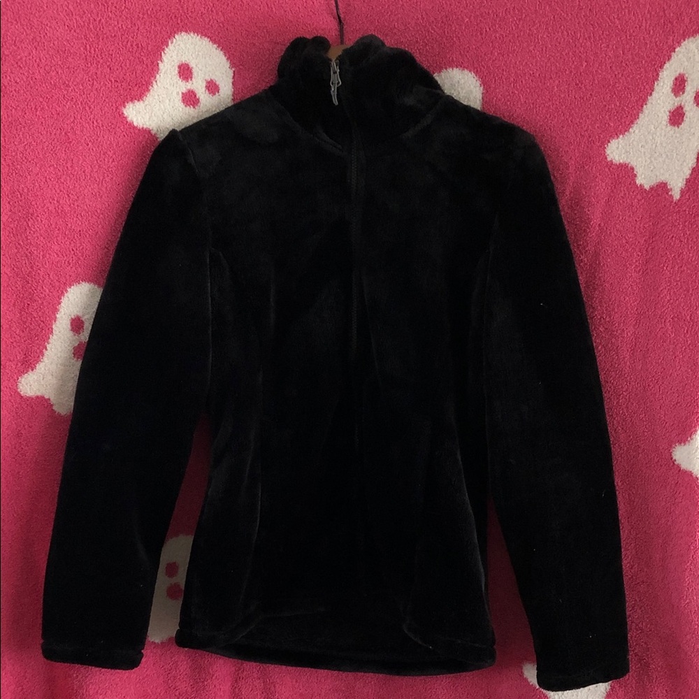 Black Fleece Zip-Up Jacket
